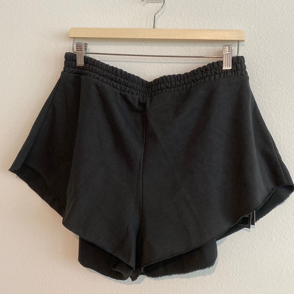 Angled hem soft shorts